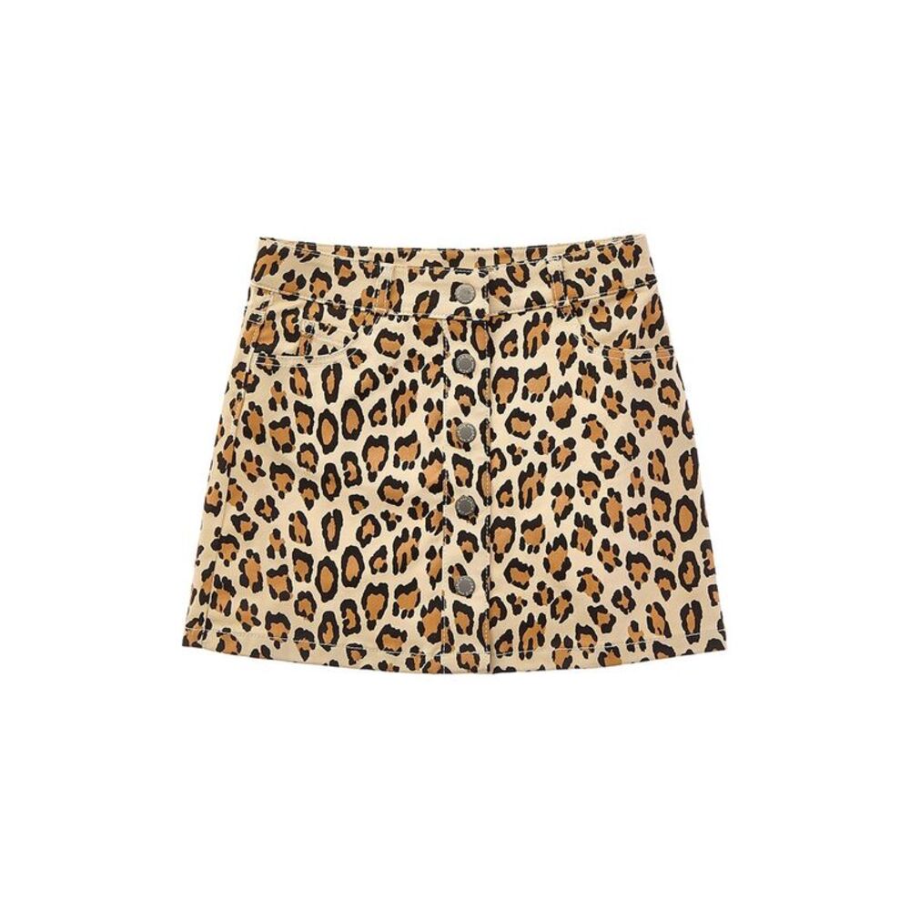 Janie And Jack Girls Leopard Button Skirt